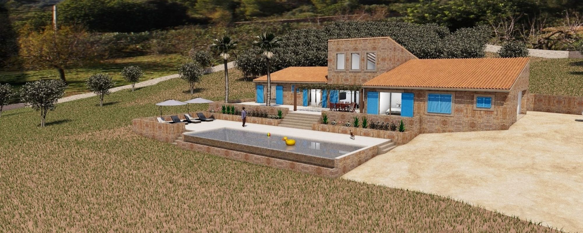 Grundstück mit Bauplan in S´Horta - Porto Colom